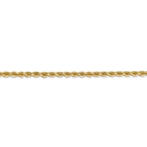 14K Yellow Gold 2.75mm  Diamond Cut Flex Rope Chain