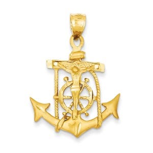 14k Mariners Cross Pendant
