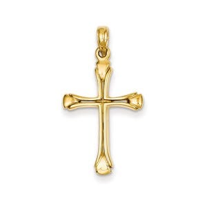14K Cross with Triangle Tips Pendant