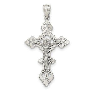 Sterling Silver Polished INRI Crucifix Pendant