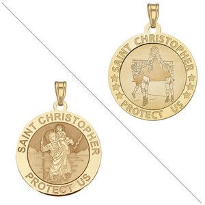 Volleyball - Saint Christopher Doubledside Sports Religious Medal "EXCLUSIVE"