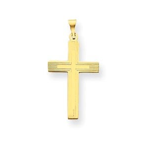 14k Polished Cross Charm