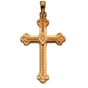 14K Yellow Gold CROSS PENDANT