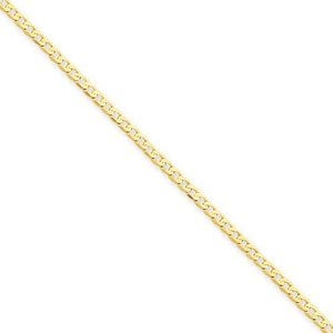 14k Polished Curb Link Anklet
