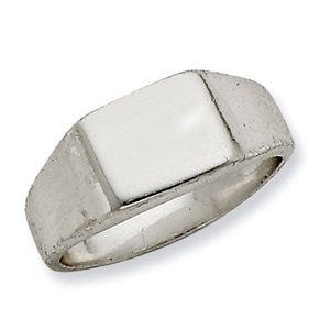 Sterling Silver Women's Square Signet Ring