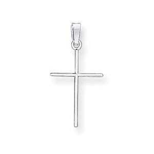 14k White Gold Cross Charm