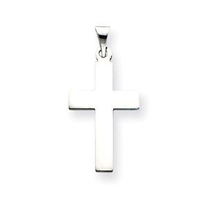 14k White Gold Cross Pendant