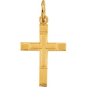 14K Yellow Gold CHILD'S CROSS PENDANT