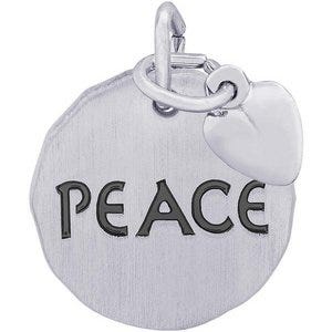 PEACE TAG W/HEART ENGRAVABLE