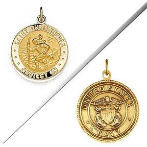 Saint Christopher Double Sided US Navy Religious Medal