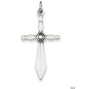 Sterling Silver Sword Cross Pendant