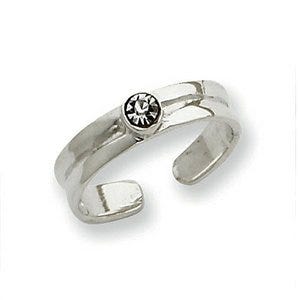 Sterling Silver CZ Toe Ring