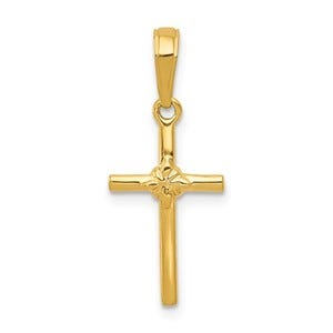 14k Polished Cross Charm