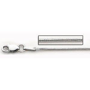 14K White Gold 0.8mm Snake Chain
