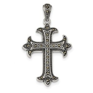 Sterling Silver Marcasite Cross Pendant