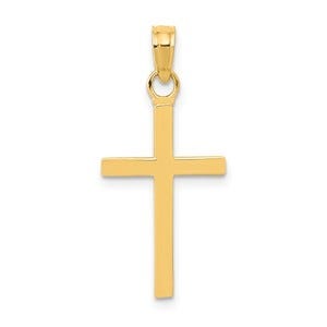 14k Polished Cross Pendant