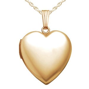 14k Gold Filled Heart Photo Locket - 3/4 inch x 3/4 inch - Gold Filled