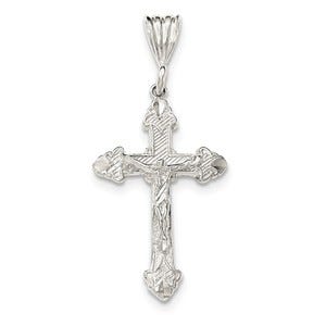 Sterling Silver Diamond-Cut Crucifix Pendant