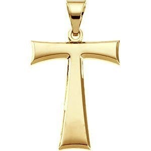 14K Yellow Gold TAU CROSS PENDANT