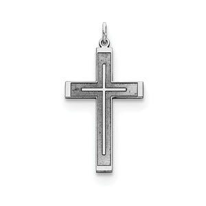 Sterling Silver Laser Designed Cross Pendant