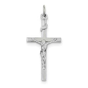 Sterling Silver Rhodium-plated INRI Crucifix Pendant
