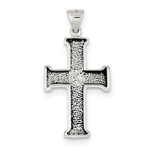 Sterling Silver Antiqued Cross Pendant