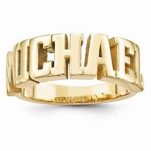 Man's Name Ring
