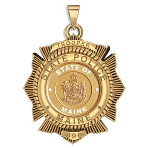 Personalized Maine Trooper Badge with Your Number