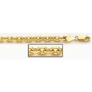 14K Yellow Gold 5.3 mm Cable Link Chain