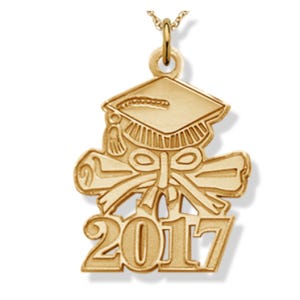 Class of 2017 Cap & Diploma Pendant or Charm