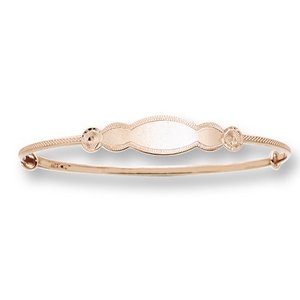 14K Yellow Gold Children's Adjustable Bangle Bracelet