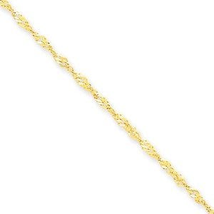 14k 2.25mm Singapore Chain