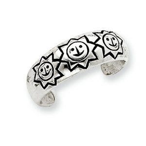 Sterling Silver Antiqued Toe Ring