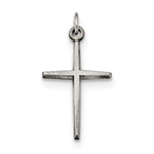 Sterling Silver Antiqued Passion Cross Charm