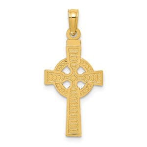 14k Reversible God is Love Celtic Cross Pendant