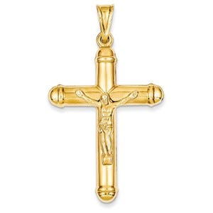 14k Reversible Crucifix /Cross Pendant