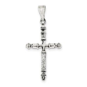 Sterling Silver Antiqued Cross Pendant