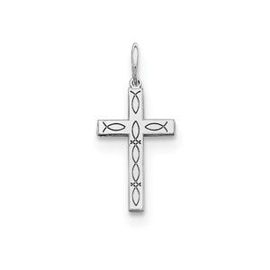 Sterling Silver Laser Designed Cross Charm