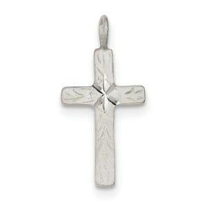 Sterling Silver Diamond-cut Cross Pendant