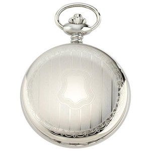 Charles-Hubert Paris Stainless Steel Hunter Case Mechanical Pocket Watch