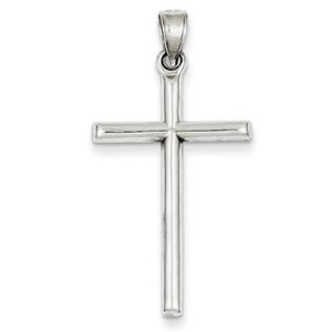 Sterling Silver Rhodium-plated Latin Cross Pendant