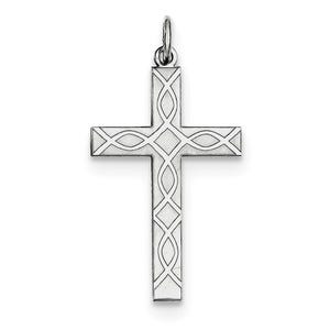 Sterling Silver Laser Designed Cross Pendant