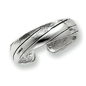 Sterling Silver Antiqued Toe Ring