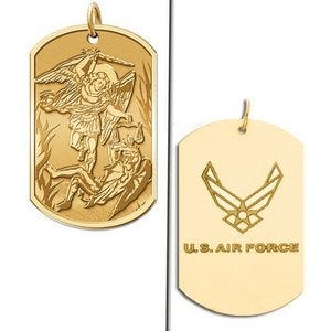 Saint Michael Doubledside AIR FORCE Dogtag Religious Medal "EXCLUSIVE"