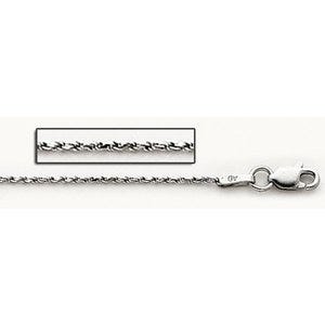 14K White Gold 3.2mm Cable Link Chain