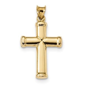 14k Polished Stamping Cross Pendant