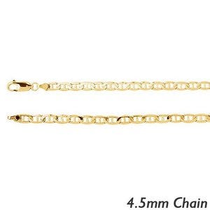 14K Yellow Gold 4.5mm  Anchor Chain