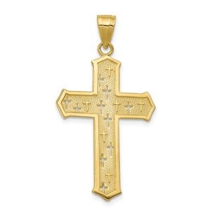 10k Passion Cross Pendant