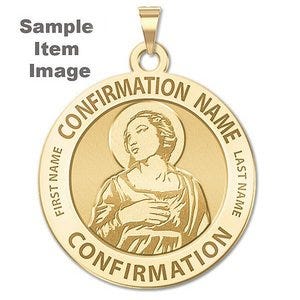 Custom Saint w/ Personalized Saint Name Confirmation Religious Medal