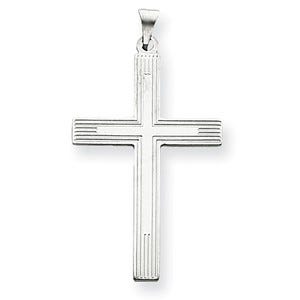 14k White Cross Charm